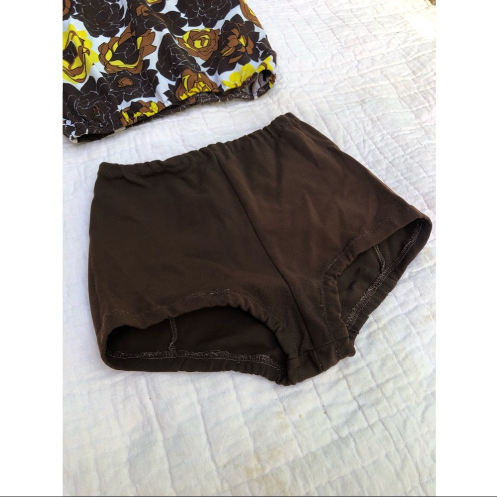 1960s Two Piece Bathing Suit - Picture 2 of 7